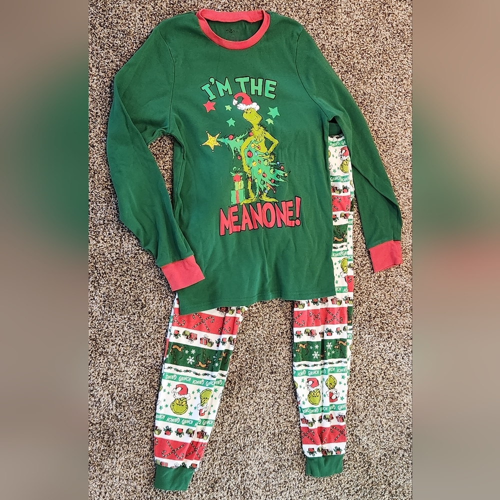 Men's Two Piece Grinch Christmas Pajama Set